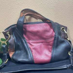COPY - OrYany Leather Hobo Purse Tote Multi Color